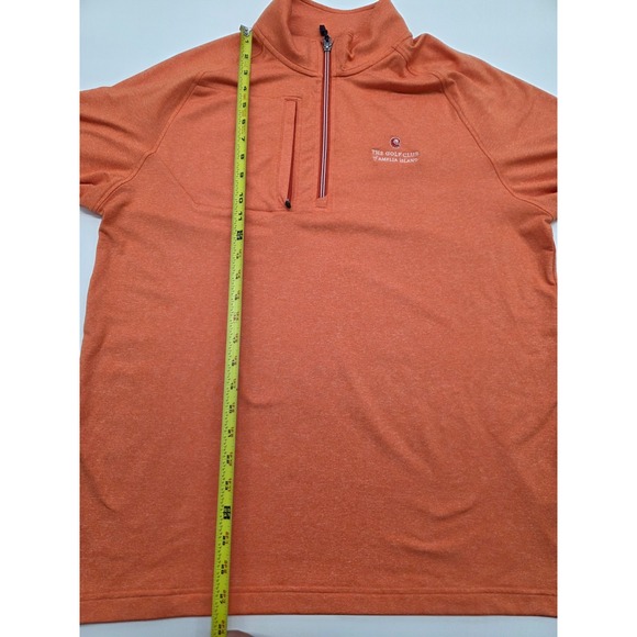 Golf Club of Amelia Island Cutter and Buck Men's Orange 1/4 Zip Pullover - M - Picture 10 of 11